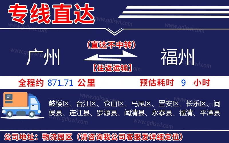 廣州到福州物流公司 廣州到福州物流公司