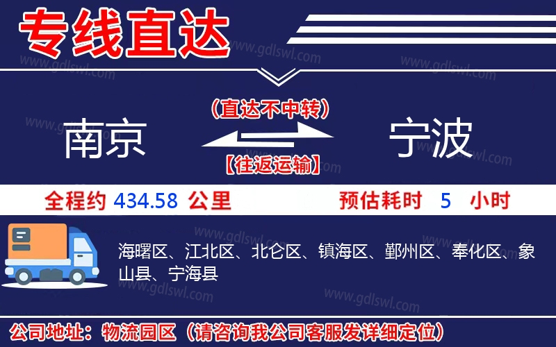 南京到寧波物流公司 南京到寧波物流公司