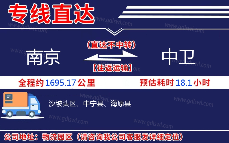 南京到中衛(wèi)物流公司