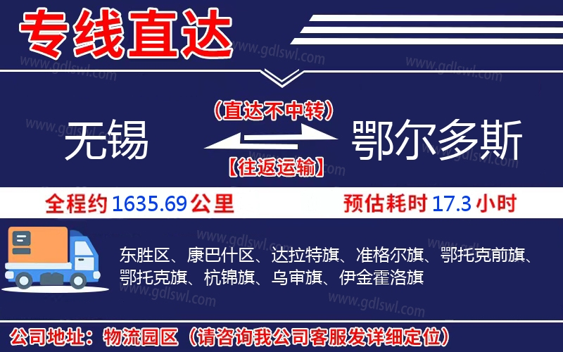 無錫到鄂爾多斯物流公司 無錫到鄂爾多斯物流公司