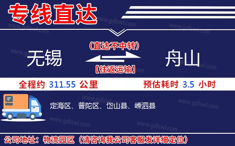 無錫到舟山物流公司 無錫到舟山物流公司